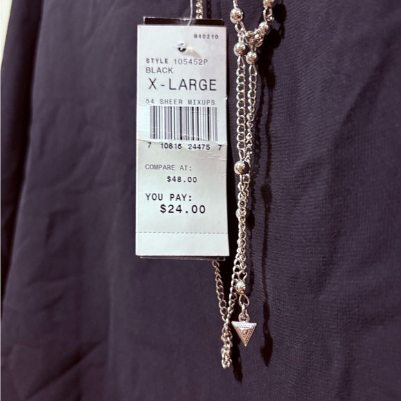 Elegant Black Sheer Layered Top - Picture 4 of 6